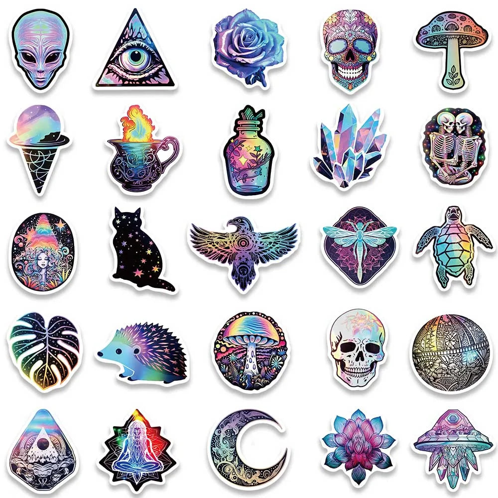 50 PACK STICKERS - PSYCHADELIC